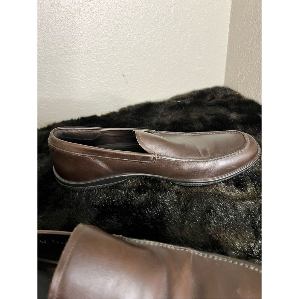 Prada 4d 1645 leather coffee brown loafer shoe 9 - Picture 10 of 10